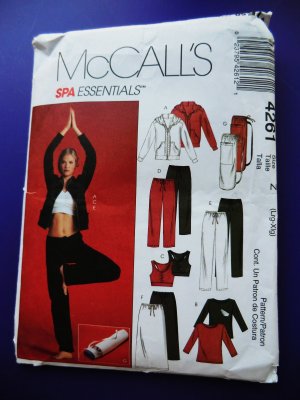 McCalls Pattern # 4261 UNCUT Spa Essentials Size Large and  XL