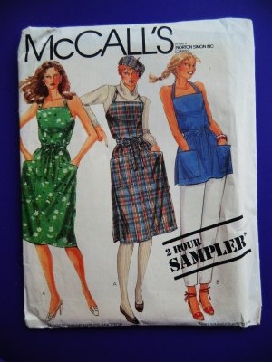 Vintage McCalls Pattern UNCUT Misses Summer Wrap Dress Top Small Medium Large