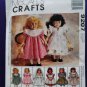 McCalls Craft Pattern # 9207 UNCUT Doll Dress/ 6 Dresses 18” Doll