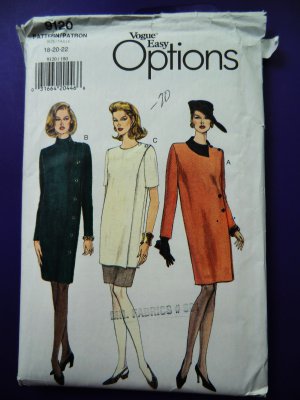 Vogue Pattern # 9120 UNCUT Misses Dress Tunic Skirt Size 18 20 22 Vintage 1994