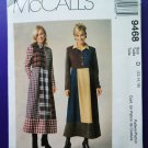 McCalls Pattern # 9468 UNCUT Misses Color Blocked Dress Size 12 14 16