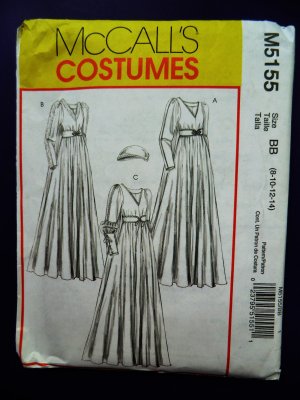 McCalls Pattern # 5155 UNCUT Misses Costume Gown ~ Long Dress Size 8 10 12 14