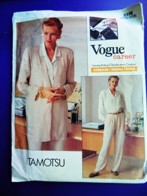 Vogue Pattern # 2338 UNCUT Misses Jacket Shirt Pants Size 20 22 24 TAMOTSU
