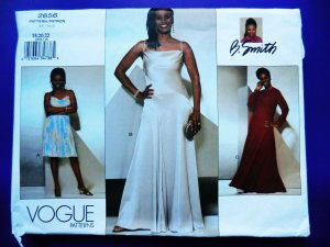 Vogue Pattern # 2656 UNCUT Misses Flared Formal Dress Long Size 18 20 22