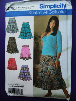 Simplicity Pattern # 4283 UNCUT Misses Skirt Variations Size 10 12 14 16 18