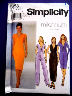 Simplicity Pattern # 8683 UNCUT Misses Knit Dress Pants Size 18 20 22