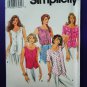 Simplicity Pattern # 8374 UNCUT Misses Summer Blouse Variations Size 6 8 10