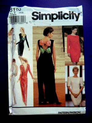 Simplicity Pattern # 8126 UNCUT Misses Formal Evening Dress Size 18 20 22