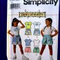 Simplicity Pattern # 7474 UNCUT Girls Knit Tops and Shorts Size 3 4 5 6