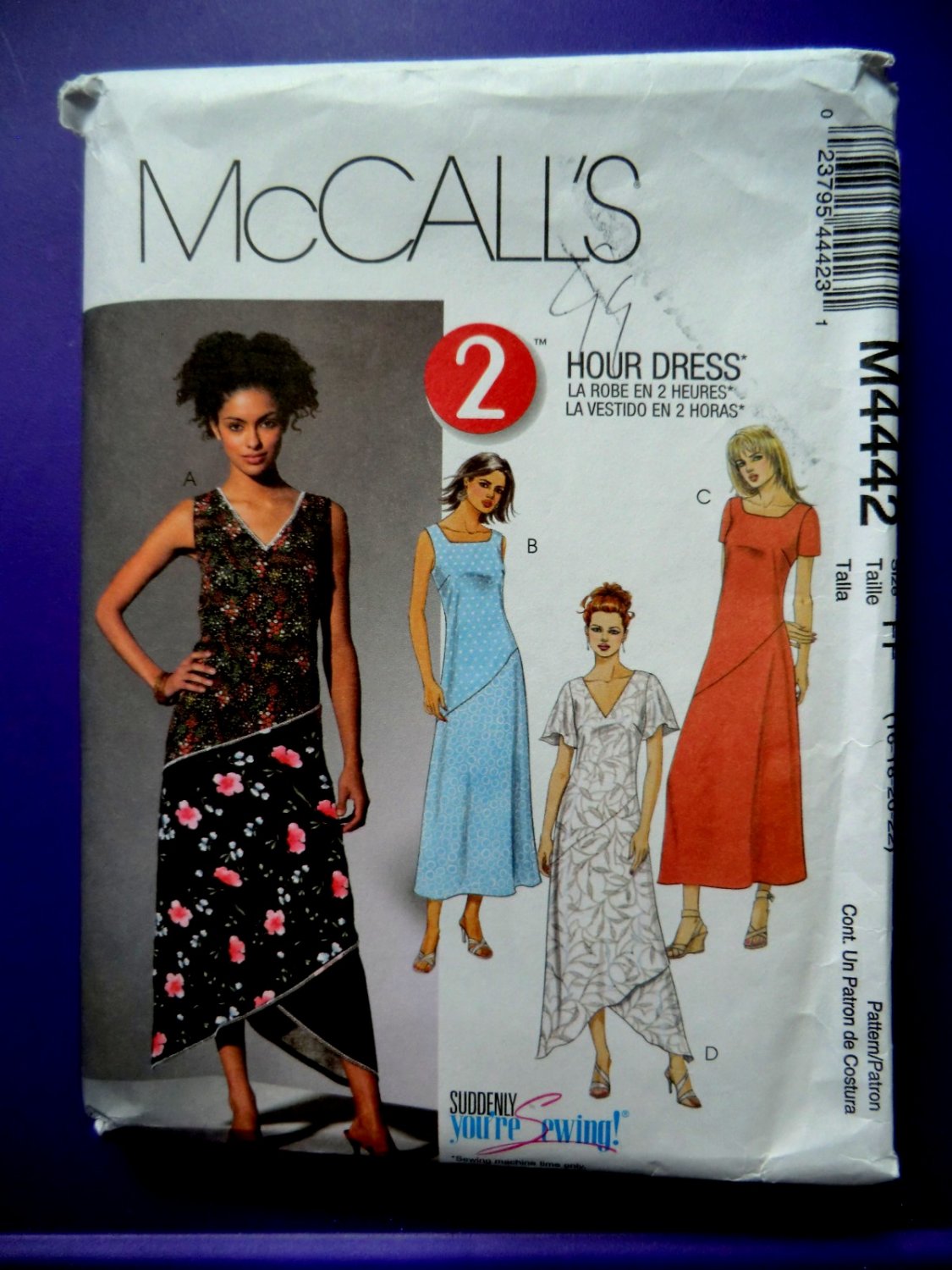 McCall's 4442 Misses' Dresses Sewing Pattern UNCUT Size 16-18-20-22