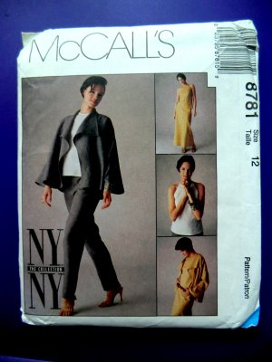 McCalls Pattern # 8781 UNCUT Misses Jacket, Bias Top Pants Size 12