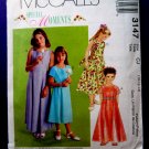 McCalls Pattern # 3147 UNCUT Girls Special Occasion Dress Size 10 12 14