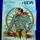 Kwik Sew Pattern # 457 UNCUT Mens Western Cowboy Shirt Size 36 38 40