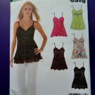 New Look Pattern # 6466 UNCUT Misses Summer Top Spaghetti Straps Size 10 12 14 16 18 20 22