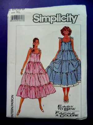 Simplicity Pattern # 8069 UNCUT Misses Tier Dress Size XL (Size 22 24)