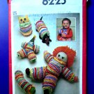 Simplicity Pattern # 8225 UNCUT Toy Package Doll Owl Dog Clown Caterpillar