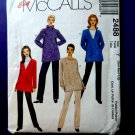 McCalls Pattern # 2488 UNCUT Misses Pants Top Size Small Medium Large