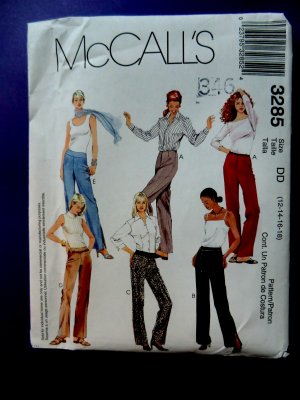 McCalls Pattern # 3285 UNCUT Misses Pants Size 12 14 16 18
