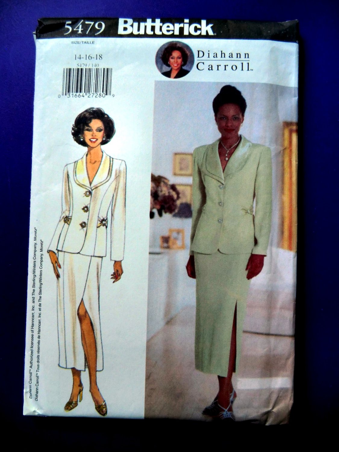 Butterick Pattern # 5479 UNCUT Misses Jacket Skirt Size 14 16 18