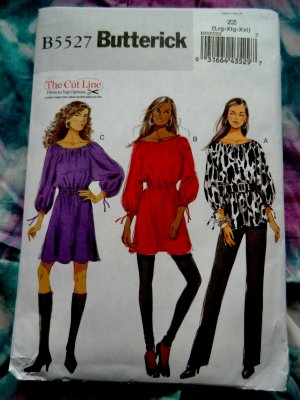 Butterick Pattern # 5527 UNCUT Misses Top Tunic Dress STRETCH KNITS Size Large XL XXL