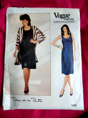 Vogue Pattern # 1121 UNCUT Dress Jacket Size 14 16 18 Oscar de la Renta