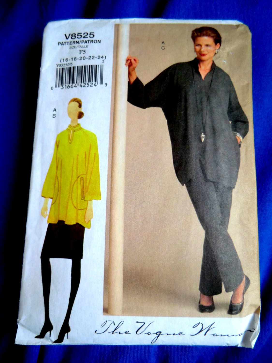 Vogue Pattern # 8525 UNCUT Misses Tunic Skirt Pants STRETCH KNITS ONLY ...