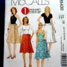 McCalls Pattern #5430 UNCUT Misses Front Wrap Skirt Variations Size 12 14 16 18 20