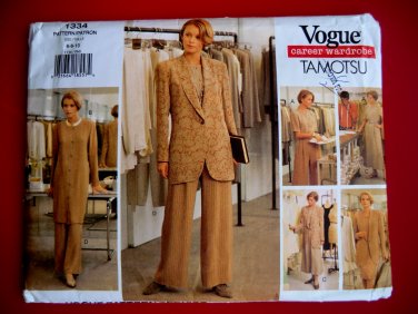 Vogue Pattern # 1334 UNCUT Misses Wardrobe Tunic Pants Top Skirt Size 6 8 10 Tamotsu