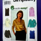 Simplicity Pattern # 7884 UNCUT Pull-Over Top Variations Size 12 14 16