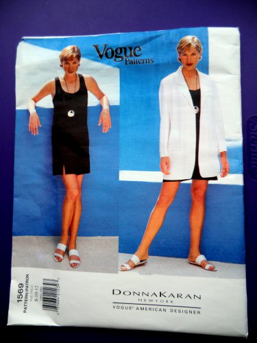 Vogue Pattern # 1569 UNCUT Misses Summer Dress Jacket Donna Karan NY Size 8 10 12