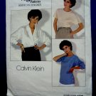 Vogue Pattern # 1128 UNCUT Misses Blouse Size 10 ONLY Calvin Klein American Designer