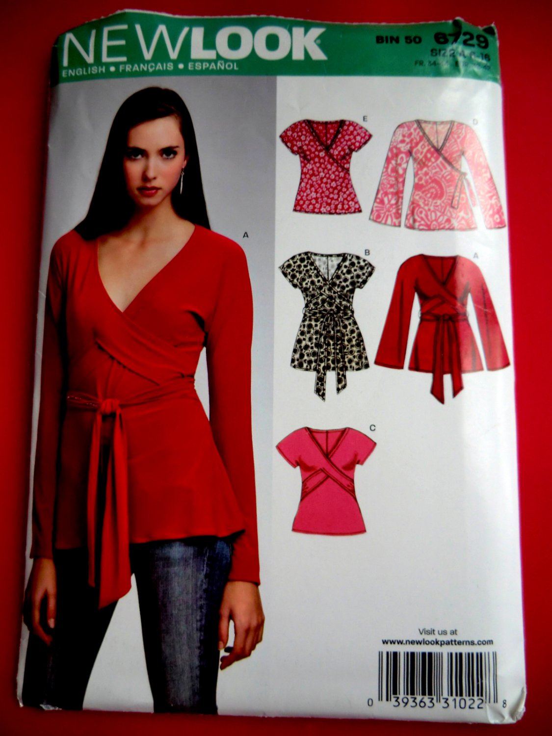 New Look Pattern # 6729 UNCUT Misses Top Variations Size 6 8 10 12 14 16