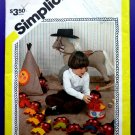 Simplicity Pattern # 6100 UNCUT Vintage Soft Felt Toys Indians Teepee