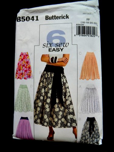 Butterick Pattern # 5041 UNCUT Misses Skirt Gathered Circle Size 16 18 20 22
