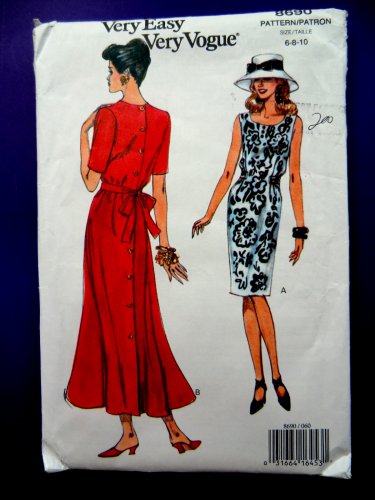 Vogue Pattern # 8690 UNCUT Misses Summer Dress Size 6 8 10