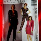 McCalls Pattern # 5669 UNCUT Misses Jacket Top Skirt Pants Size 8 Vintage 1991