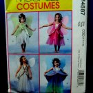 McCalls Pattern # 4887 Girl’s Fairy Costume Dress Wings Size 2 3 4 5