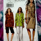 Vogue Pattern # 8208 UNCUT Misses Safari Wardrobe Jacket Belt Skirt Pants Shorts Size 14 16 18