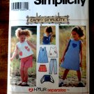 Simplicity Pattern # 5617 UNCUT Girls Top Dress Pants Shorts Bag Size 2 3 4