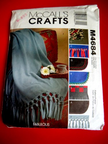 McCalls Pattern # 4684 UNCUT Fleece Blanket Variations