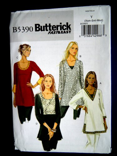 Butterick Pattern # 5390 UNCUT Misses Tunic Size XS Small Medium