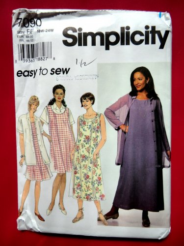 Simplicity Pattern # 7090 UNCUT Misses Jumper Shirt Size 18 20 22 24