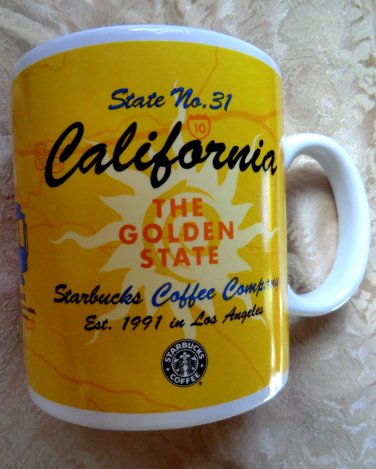 Starbucks Mug California Golden State Collage Series Coffee Cup 20oz Vintage 1999