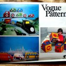 Vogue Pattern # 1741 UNCUT Toys and Blocks (Stretch Knits) Fire Engine Mail Truck School Bus Train