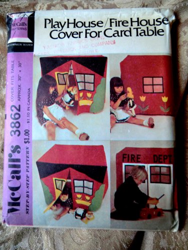 McCalls Pattern # 3862 UNCUT Playhouse Cover for Card Table Play House