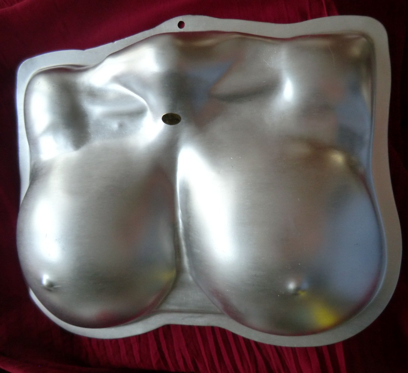 SOLD! Ollie's Novelties Cake Pan ~ Boobs Breasts Bachelor Party Aluminum  Mold Vintage 1999