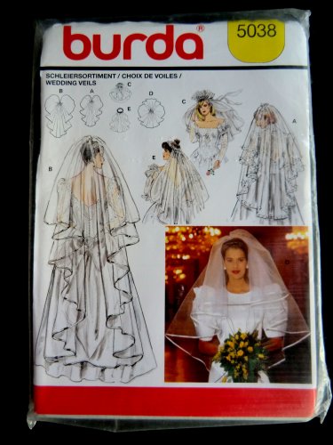 Burda Pattern # 5038 UNCUT Misses Bridal Veils 5 Length Variations All Sizes