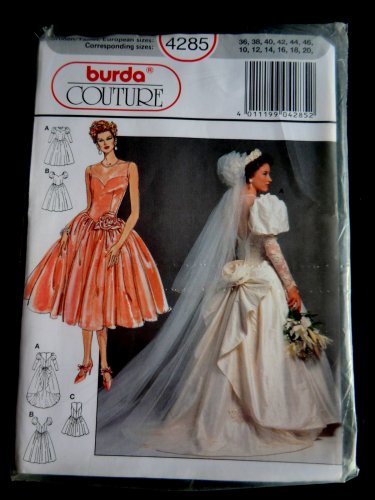 Budra Pattern # 4285 UNCUT Misses Bridal Gown Formal Special Occasion Dress Size 10 12 14 16 18 20