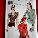 Butterick Pattern # 6701 UNCUT Misses Retro Princess Seam Peplum Blouse Size 12 14 16 Circa 1943