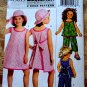 Butterick Pattern # 5019 UNCUT Girls Dress Top Pants Hat Size 6 7 8